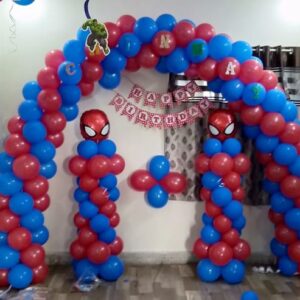 SpiderMan Theme Balloons Decoration