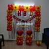 Red and Gold Balloons Simple Decoration